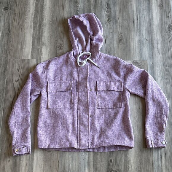 Avec Les Filles Anthropologie Pink Military Zip Up/button Up Jacket Size XS - Picture 1 of 11